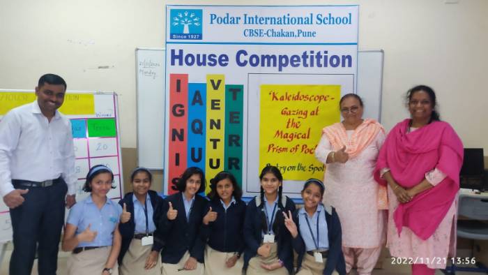 Inter house competition Poetry on the spot - 2022 - chakan